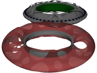 Custom Jewelry Chain Links 3D Model preview