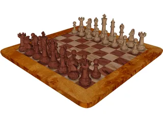 Chess Set 3D Model preview