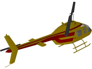 Bell 206-B 3D Model preview