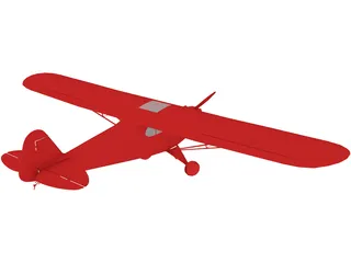 Piper J-3 Cub 3D Model preview