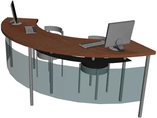Information Desk 3D Model preview