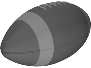 American Football Ball 3D Model preview