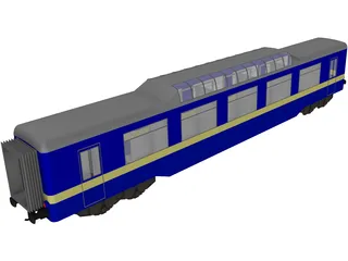 Train Personal Wagon 3D Model preview