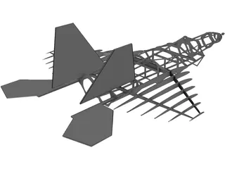F-22 Raptor for Free Fly 3D Model preview