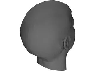 Man Head 3D Model preview
