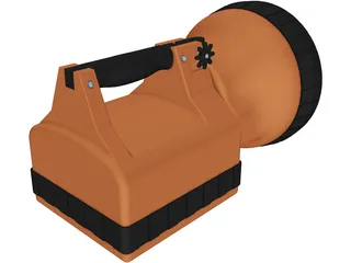 Rechargeable Torch 3D Model preview