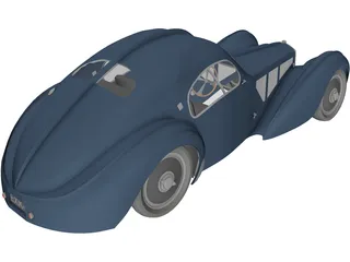 Bugatti Type 57 Atlantic Coupe (1934) 3D Model preview