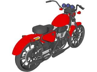 Harley-Davidson (1975) 3D Model preview