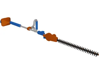 Portable Hedge Trimmer 3D Model preview
