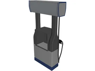 Chevron Gas Pump 3D Model preview