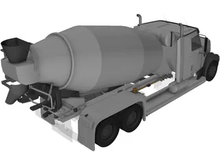 Truck Mixer 3D Model preview