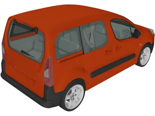 Peugeot Partner Tepee (2011) 3D Model preview