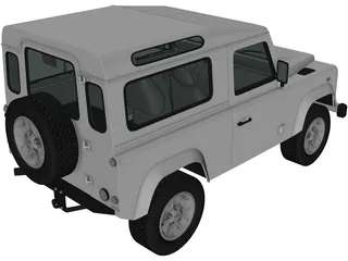 Land Rover Defender 90 (2011) 3D Model preview