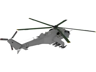 Mil Mi-24 Hind D 3D Model preview