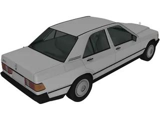 Mercedes-Benz 190 (1982) 3D Model preview