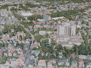 Bielefeld City, Germany (2021) 3D Model preview