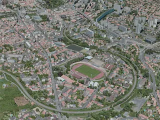 Clermont-Ferrand City, France (2021) 3D Model preview