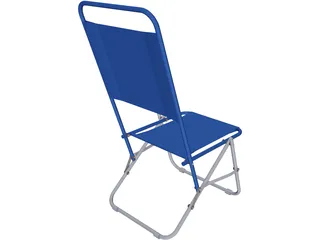 Folding Chair 3D Model preview