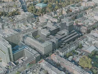 Dusseldorf City, Germany (2021) 3D Model preview