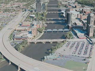 Grand Rapids City, USA (2021) 3D Model preview