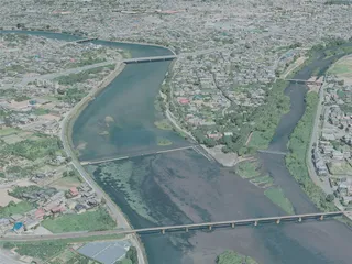 Hagi City, Japan (2021) 3D Model preview