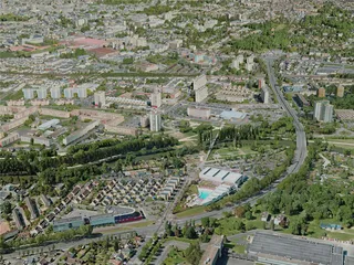 Le Mans City, France (2021) 3D Model preview