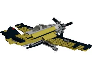Lego Airplane 3D Model preview