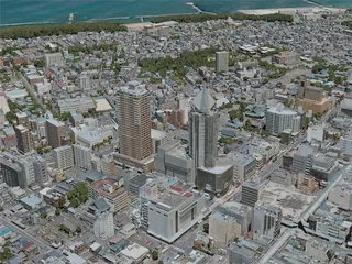 Niigata City, Japan (2021) 3D Model preview