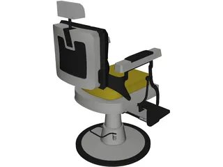Barber Chair 3D Model preview
