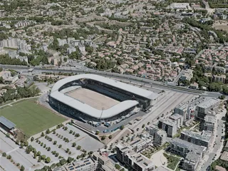 Montpellier City, France (2021) 3D Model preview