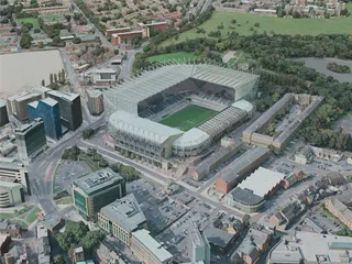 Newcastle upon Tyne City, UK (2021) 3D Model preview