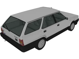 Fiat Regata Station Wagon (1987) 3D Model preview