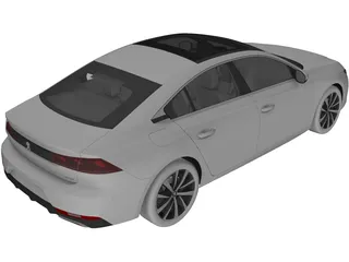 Peugeot 508 (2019) 3D Model preview