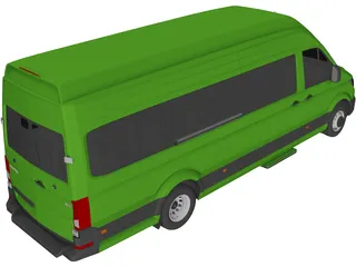 Volkswagen Crafter Passenger Van (2018) 3D Model preview