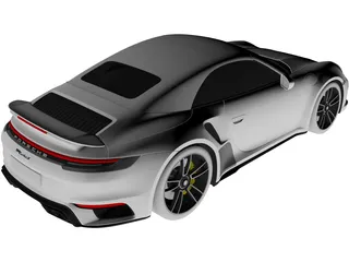Porsche 911 Turbo S Cabrio (2021) 3D Model preview