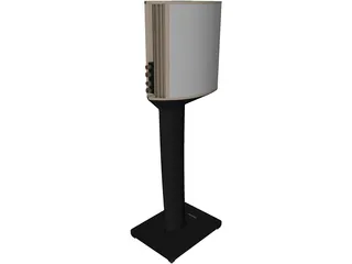 Studio Monitor Speaker with Stand 3D Model preview