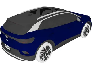Volkswagen ID.4 (2021) 3D Model preview