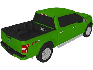 Ford F-150 SuperCrew XLT (2020) 3D Model preview