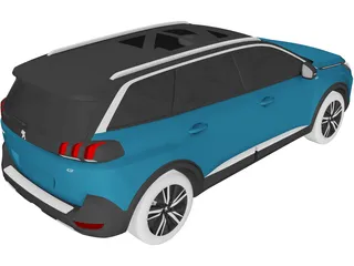 Peugeot 5008 (2021) 3D Model preview