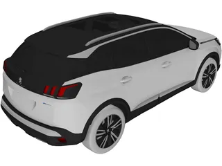 Peugeot 3008 (2021) 3D Model preview