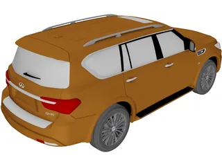 Infiniti QX80 (2021) 3D Model preview
