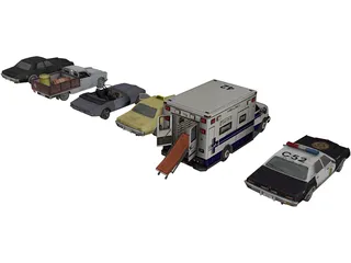 Low-Poly Vehicles Collection 3D Model preview