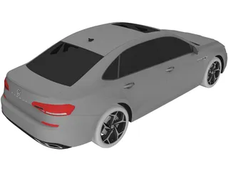 Volkswagen Passat R-Line (2020) 3D Model preview