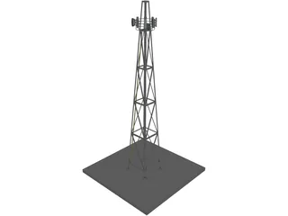 Cellular Tower 3D Model preview