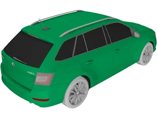 Skoda Fabia Combi (2019) 3D Model preview