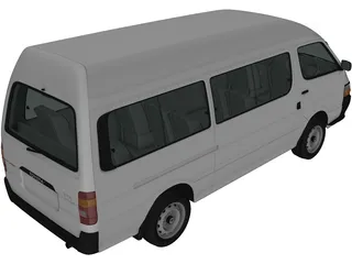 Toyota HiAce H100 Commuter (1992) 3D Model preview