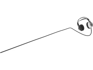 AKG Headphones K-872 3D Model preview