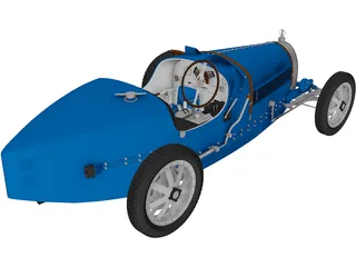 Bugatti Type 35 (1924) 3D Model preview