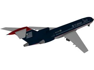 Boeing 727-300 3D Model preview