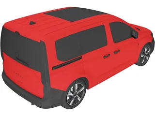 Volkswagen Caddy Combi (2021) 3D Model preview